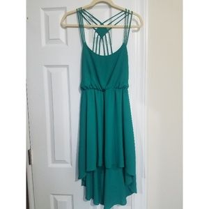 Tobi Green Emerald High Low Maxi Dress Size Small